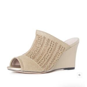 Lauren Lorraine Martha Rhinestone Stretch Wedges, SIZE 6 // New in Box